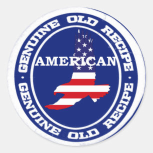 Sticker Rond Américain véritable de recette