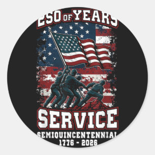 Sticker Rond American 250th Anniversary Celebration 250 Years U