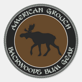 Sticker Rond American Grouds Backwoods Bum Gear