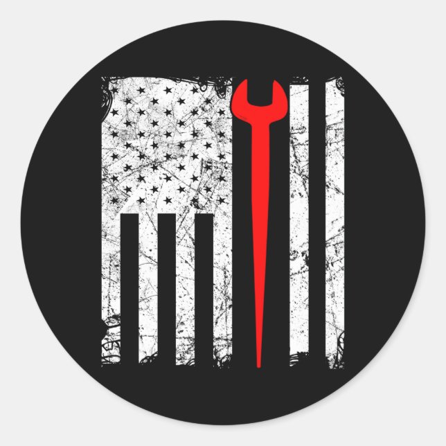 Sticker Rond American Ironworker (Devant)