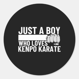 Sticker Rond American Kenpo Juste Un Garçon Qui Aime Kenpo Kara