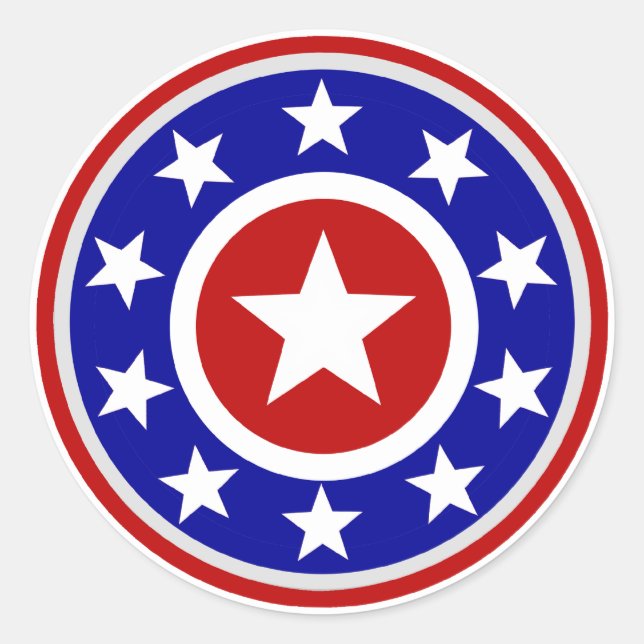 Sticker Rond American Star Shield (Devant)