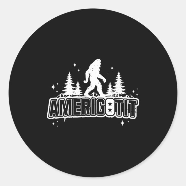 Sticker Rond Amerigotit Funny Meme T 2025  (Devant)