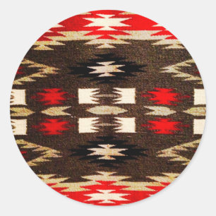 Sticker Rond Amérindien Tribal Design Imprimer