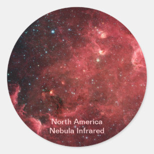 Sticker Rond Amérique du Nord Nebula Infrarouge