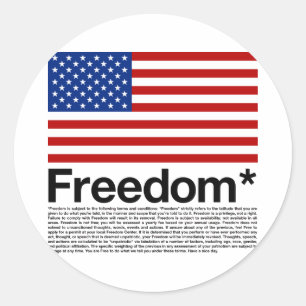 Sticker Rond Amérique : Les conditions de liberté