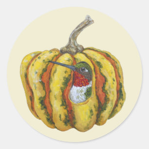 Sticker Rond ami citrouille