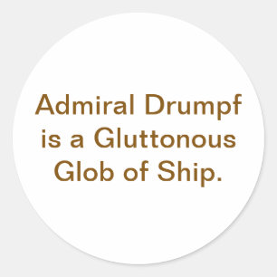 Sticker Rond Amiral Drump Hankamer Artjunkhaus, navire glouton