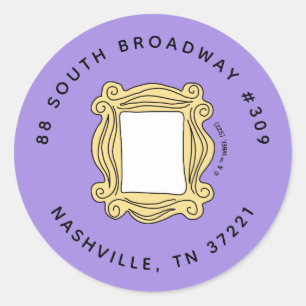 Sticker Rond AMIS™   Anniversaire Peephole Frame Adresse