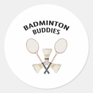 Sticker Rond Amis de badminton