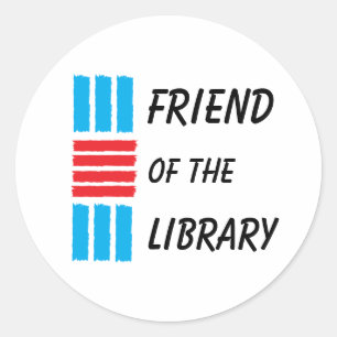 Sticker Rond Amis de la bibliothèque