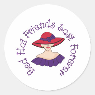 Sticker Rond Amis de Red Hat