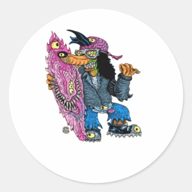 Sticker Rond Amis mutant (Devant)