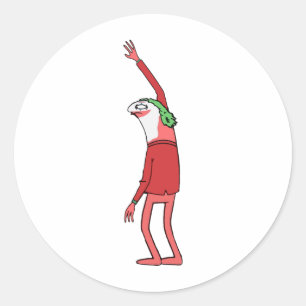 Sticker Rond Amis souriants Alan Psychicpebbles Adulte Swim