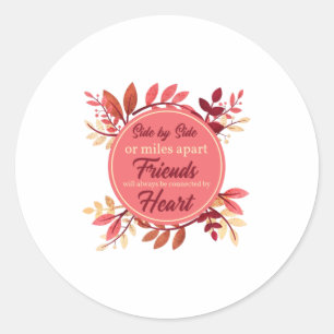 Sticker Rond Amitié de l'action de grâce Chaussures d'automne F