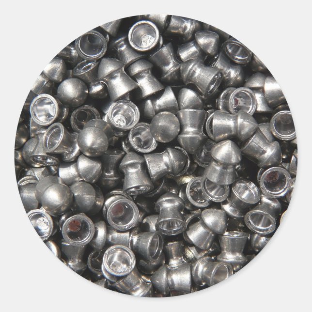 Sticker Rond Ammo de pistolet à puces - Conseils d'aiguillage p (Devant)