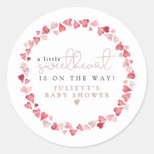 Sticker Rond AMORE Petit Ami Baby shower Saint Valentin