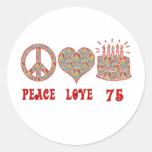 Sticker Rond Amour 75 de paix