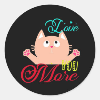 Sticker Rond Amour à la mode élégante 