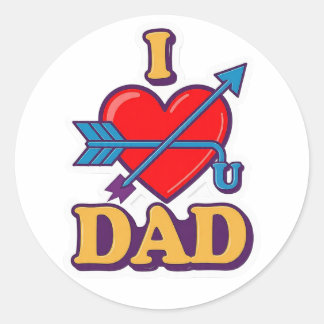 Sticker Rond Amour à PAPA 