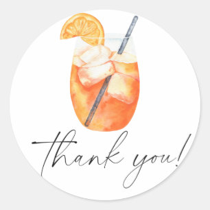 Sticker Rond Amour au premier spritz Remerciements pour la baby