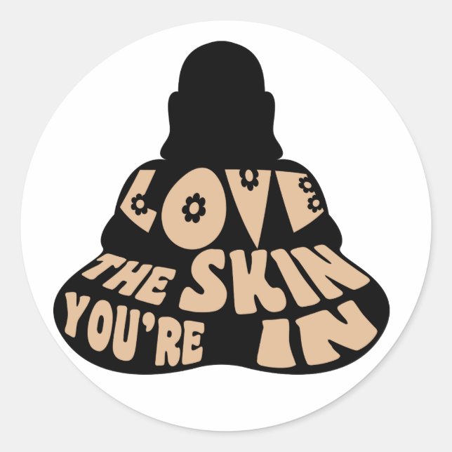 Sticker Rond Amour Bouddha (Devant)