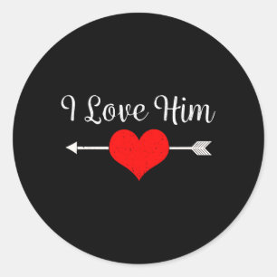 Sticker Rond Amour Coeur Couple Mariage Saint Valentin