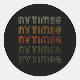 Sticker Rond Amour Coeur Nytimes Tee Grunge Style Vintage Noir
