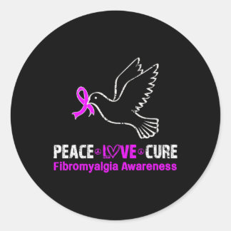 Sticker Rond Amour Cure Fibromyalgie Sensibilisation 1