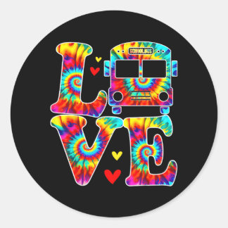 Sticker Rond Amour de conducteur d'autobus scolaire - Conducteu