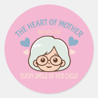 Sticker Rond amour de mère sincère - jour de la mère