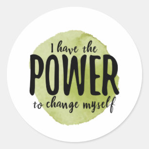 Sticker Rond amour de soi paroles motivationnelles pour l'accep