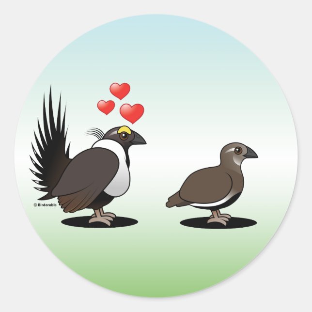 Sticker Rond Amour du groupe de sages (Devant)