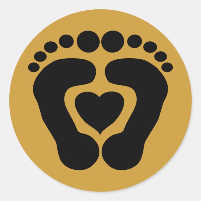 Sticker Rond Amour du pied (Devant)