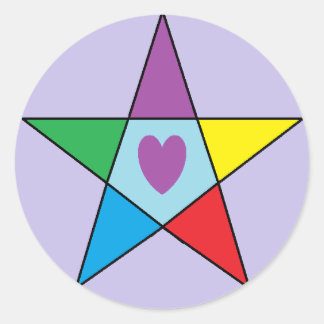 Sticker Rond Amour élémentaire