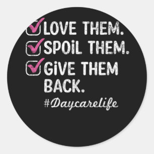 Sticker Rond Amour Garderie Fournisseur Garderie Appréciation