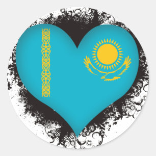 Sticker Rond Amour Kazakhstan du cru I