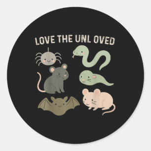 Sticker Rond Amour Mignon Le Pigeon Rat La Grenouille Drôle Ani