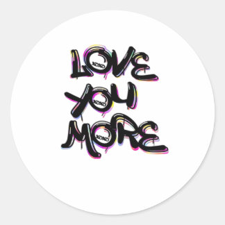 Sticker Rond Amour Plus Design Moderne et Propre