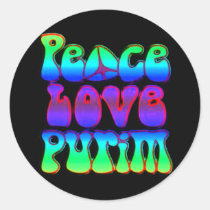 Sticker Rond Amour Purim de paix
