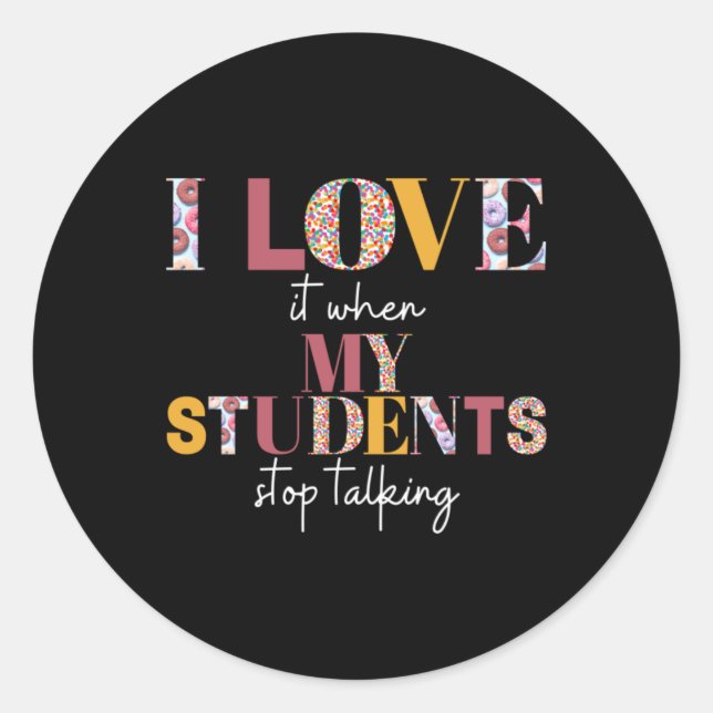 Sticker Rond Amour Quand Les Étudiants Arrêtent De Parler - Che (Devant)