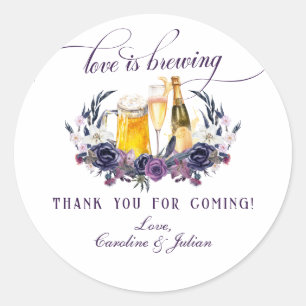 Sticker Rond Amour qui fait bouillonner des bulles gothiques Br