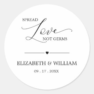 Sticker Rond Amour Répandu Minimal Pas Germes Sanitizer À La Ma
