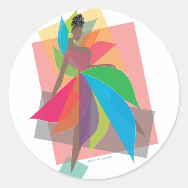 Sticker Rond Amour révolutionnaire (Devant)