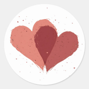 Sticker Rond Amour toujours Saint Valentin Design- Coeurs de ma