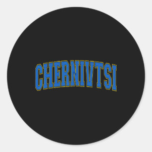 Sticker Rond Amoureux de l'Ukraine Patriotique Fier Ukrainien C