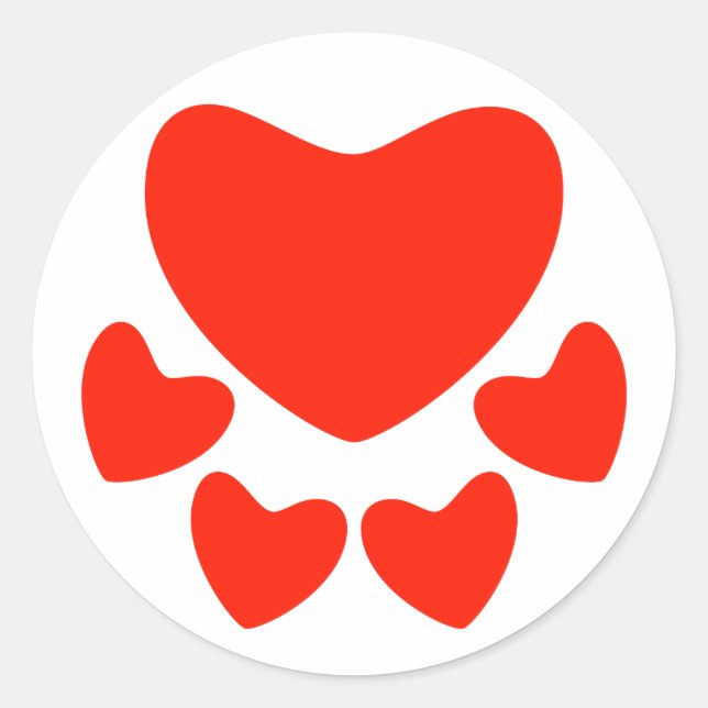 Sticker Rond Amoureux des animaux (Devant)