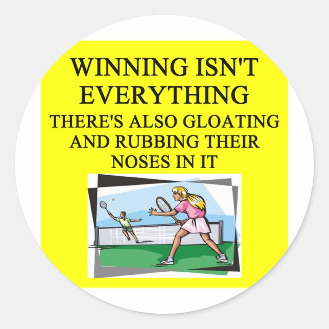 Sticker Rond amoureux du tennis (Devant)