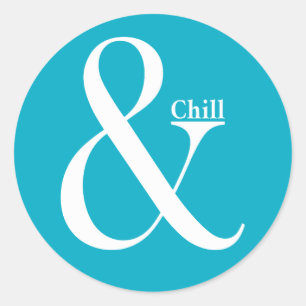 Sticker Rond Ampersand Chill