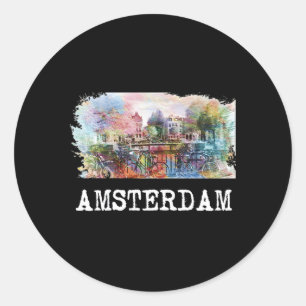 Sticker Rond Amsterdam Pays-Bas